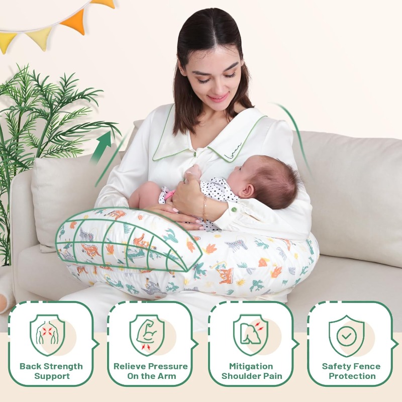Voedingskussen met hoes met di - Nursing Pillow Breastfeeding recensie en prijs